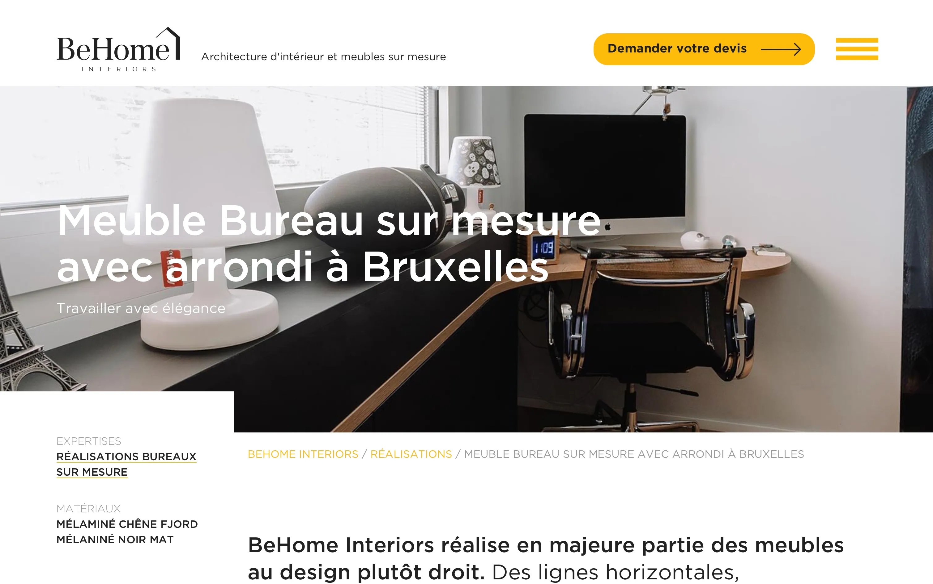 Toutes les réalisations et domaines d’expertise centralisés